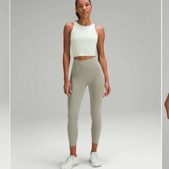 New LULULEMON Wunder Train High Rise HR Tight Pockets 25” LRLG Laurel Green 6 - Picture 3 of 6